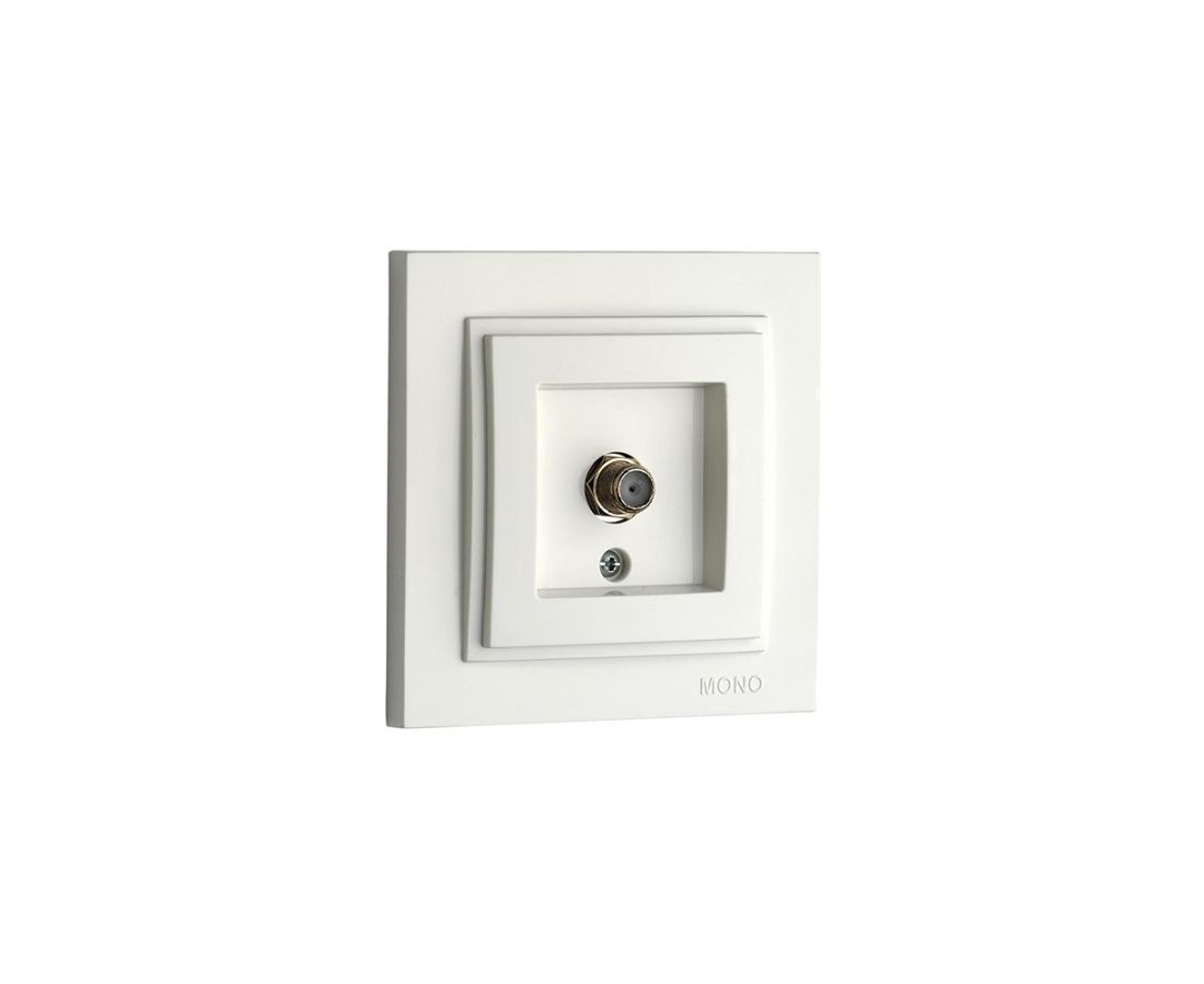 როზეტი ტელევიზორის DESPINA white - 102-190005-138 — როზეტები და ჩამრთველები